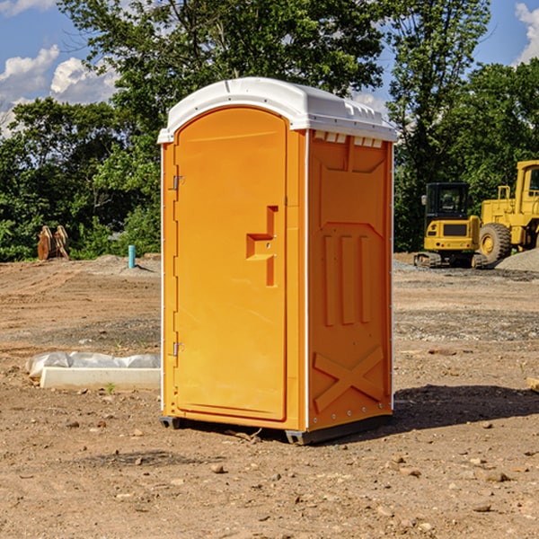 how often are the porta potties cleaned and serviced during a rental period in Huntly